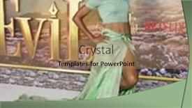  Presentation with evil - Presentation design consisting of kerry-washington-at-the-los background and a coral colored foreground