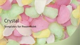  Presentation with krupuk - Slides having kerupuk - krupuk bawang background and a coral colored foreground