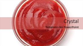  Presentation with tomato ketchup - Audience pleasing theme consisting of ketchup - bowl of tomato sauce isolated backdrop and a red colored foreground