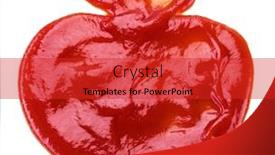  Presentation with tomato ketchup - Colorful presentation design enhanced with ketchup-or-tomato-sauce backdrop and a red colored foreground