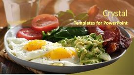  Presentation with keto - Slide set with keto-breakfast-plate-with-eggs background and a red colored foreground