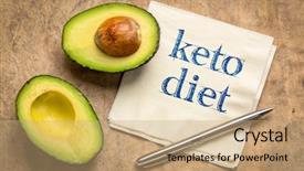  Presentation with keto - Slides having keto diet - handwiring on napkin background and a coral colored foreground