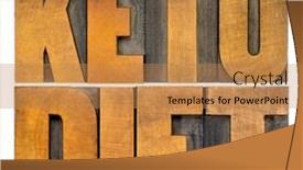  Presentation with ketogenic diet - Slide set featuring keto diet concept - isolated word abstract in vintage letterpress wood type healthy ketogenic diet with high fats and low carbs background and a coral colored foreground