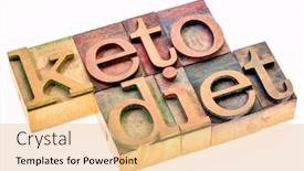  Presentation with ketogenic diet - Amazing slide deck having keto-diet-concept-isolated-word backdrop and a coral colored foreground