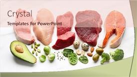  Presentation with ketogenic diet - Colorful slide deck enhanced with keto-diet-food-ingredients-ketogenic backdrop and a lemonade colored foreground