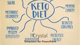  Presentation with healthy eating - PPT theme having keto-diet-mind-map-sketch background and a lemonade colored foreground