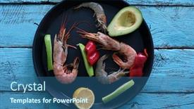  Presentation with keto - Colorful PPT theme enhanced with keto-diet-organic-raw-food backdrop and a ocean colored foreground