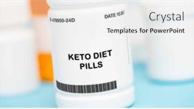  Presentation with keto - Presentation theme with keto-diet-pills-are-supplements background and a  colored foreground