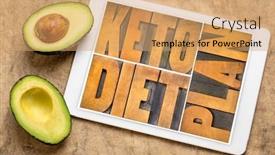  Presentation with ketogenic diet - Presentation theme enhanced with keto-diet-plan-high-fat background and a coral colored foreground