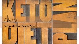  Presentation with ketogenic diet - Presentation design with keto-diet-plan-isolated-word background and a gold colored foreground