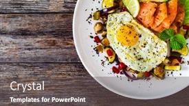  Presentation with keto - PPT theme enhanced with keto-diet-smoked-salmon-sunny background and a  colored foreground