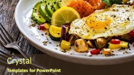  Presentation with keto - Slide set having keto-diet-smoked-salmon-sunny background and a tawny brown colored foreground