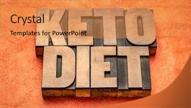  Presentation with vintage paper - Audience pleasing PPT theme consisting of keto diet word abstract backdrop and a gold colored foreground