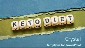  Presentation with ketogenic diet - PPT layouts enhanced with keto-diet-word-abstract background and a ocean colored foreground