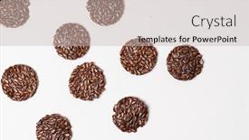  Presentation with keto - Beautiful slides featuring keto-flax-crackers-top-view backdrop and a light gray colored foreground