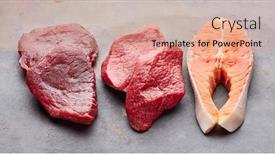  Presentation with fat - PPT theme with keto-high-fat-products background and a coral colored foreground