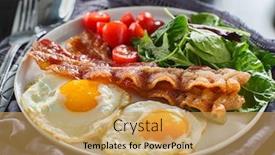  Presentation with keto - PPT theme consisting of keto-low-carb-breakfast background and a yellow colored foreground