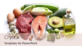  Presentation with keto - Cool new slide set with keto-menu-on-white-background backdrop and a lemonade colored foreground