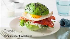  Presentation with keto - Beautiful slides featuring keto-paleo-diet-avocado-breakfast backdrop and a mint green colored foreground