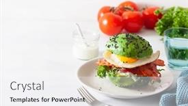  Presentation with keto - Beautiful slides featuring keto-paleo-diet-avocado-breakfast backdrop and a white colored foreground
