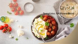  Presentation with keto - Amazing slide set having keto-paleo-diet-lunch-mashed backdrop and a mint green colored foreground