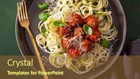  Presentation with keto - Slide set consisting of keto-paleo-diet-zoodles-spiralized background and a tawny brown colored foreground