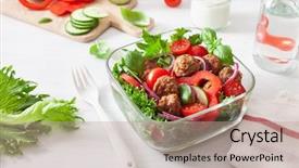  Presentation with lunch-box - Cool new presentation design with keto paleo lunch box backdrop and a coral colored foreground