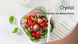  Presentation with keto - Presentation with keto paleo lunch box background and a soft green colored foreground
