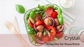  Presentation with lunch box - Presentation theme having keto paleo lunch box background and a red colored foreground