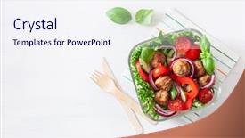  Presentation with lunch box - Presentation theme featuring keto paleo lunch box background and a sky blue colored foreground