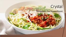  Presentation with keto - Beautiful presentation design featuring keto paleo zoodles bolognese zucchini backdrop and a lemonade colored foreground