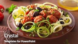  Presentation with keto - Amazing theme having keto paleo zoodles zucchini noodles backdrop and a tawny brown colored foreground
