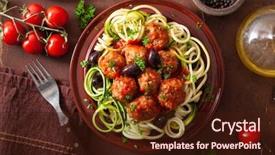  Presentation with keto - Colorful presentation theme enhanced with keto paleo zoodles zucchini noodles backdrop and a wine colored foreground