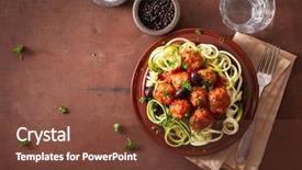  Presentation with keto - Cool new slide set with keto paleo zoodles zucchini noodles backdrop and a tawny brown colored foreground