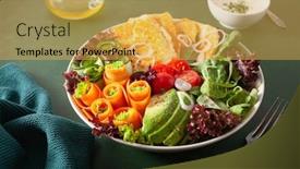  Presentation with ketogenic diet - Presentation enhanced with ketogenic-paleo-diet-lunch-bowl background and a yellow colored foreground