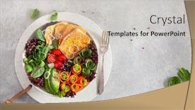  Presentation with ketogenic diet - Slide deck enhanced with ketogenic-paleo-diet-lunch-bowl background and a soft green colored foreground