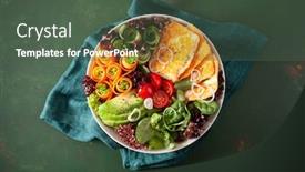  Presentation with ketogenic diet - Slide set enhanced with ketogenic-paleo-diet-lunch-bowl background and a dark gray colored foreground