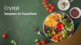  Presentation with ketogenic diet - Slide deck consisting of ketogenic-paleo-diet-lunch-bowl background and a dark gray colored foreground