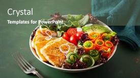  Presentation with ketogenic diet - Slide deck featuring ketogenic-paleo-diet-lunch-bowl background and a gray colored foreground