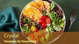  Presentation with ketogenic diet - PPT layouts having ketogenic-paleo-diet-lunch-bowl background and a tawny brown colored foreground
