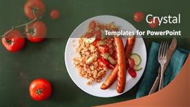  Presentation with ketogenic diet - PPT theme featuring ketogenic-paleo-diet-lunch-cauliflower background and a tawny brown colored foreground