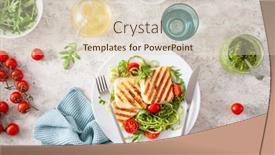  Presentation with ketogenic diet - Slides having ketogenic-paleo-diet-lunch-halloumi background and a lemonade colored foreground