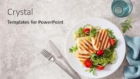  Presentation with ketogenic diet - Theme enhanced with ketogenic-paleo-diet-lunch-halloumi background and a light gray colored foreground