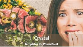  Presentation with meat beef - Colorful presentation theme enhanced with ketosis - keto paleo diet scared asian backdrop and a coral colored foreground