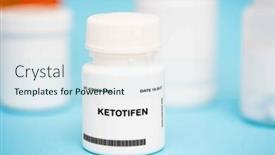  Presentation with reactions - Presentation theme having ketotifen-is-a-medication-used background and a sky blue colored foreground