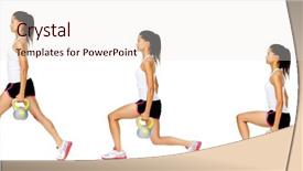  Presentation with promote - Presentation theme having kettle - series of kettlebell weight exercise background and a sky blue colored foreground