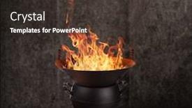  Presentation with grill - Audience pleasing PPT layouts consisting of kettle-grill-with-hot-briquettes backdrop and a dark gray colored foreground