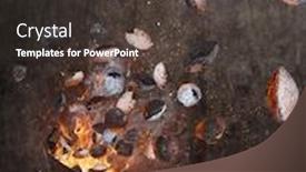  Presentation with cost - Theme featuring kettle-grill-with-hot-briquettes background and a dark gray colored foreground