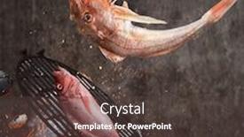  Presentation with cost - Slides enhanced with kettle-grill-with-hot-briquettes background and a tawny brown colored foreground