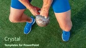  Presentation with weightlifting - PPT layouts consisting of kettlebell-weightlifting-man-lifting-crossfit background and a tawny brown colored foreground